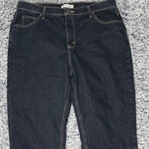 Riders By Lee Women's Dark Wash Jeans Relaxed Fit Size 16M